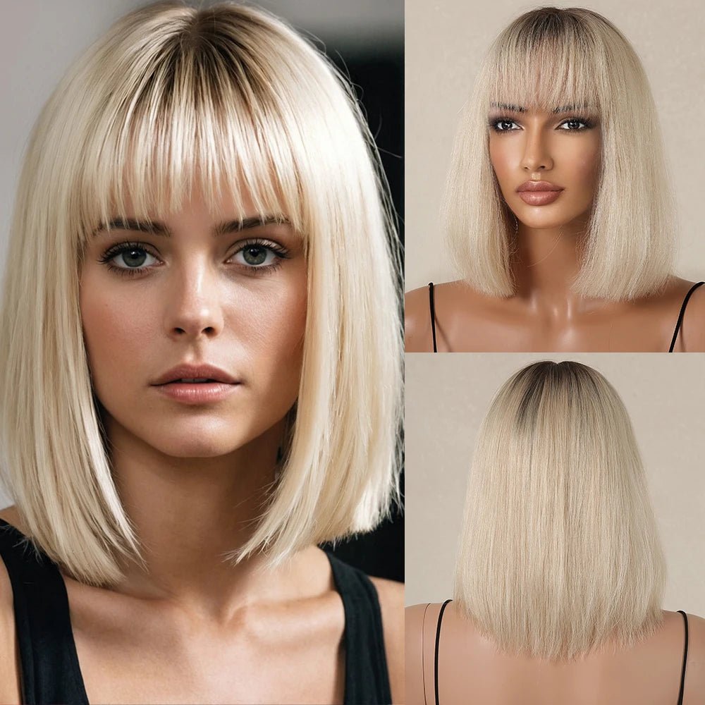 Ombre Blonde Bob Wig - HairNjoy