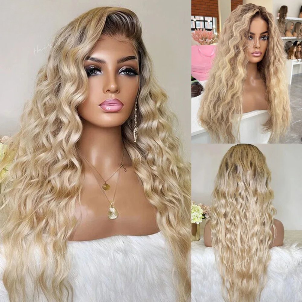 Ombre Blonde Deep Wave Wigs - HairNjoy