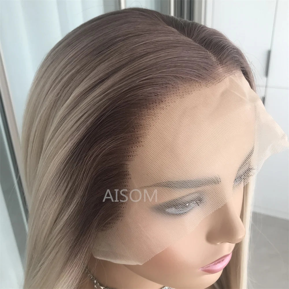 Ombre Blonde Straight Lace Front Wig - HairNjoy