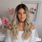 Ombre Blonde Wavy Deep Part Lace Front Wig - HairNjoy