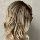 Ombre Blonde Wavy U Part Human Hair Wig - HairNjoy