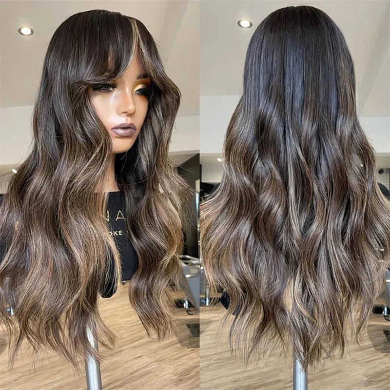 Ombre Brown Body Wave Human Hair Wig - HairNjoy