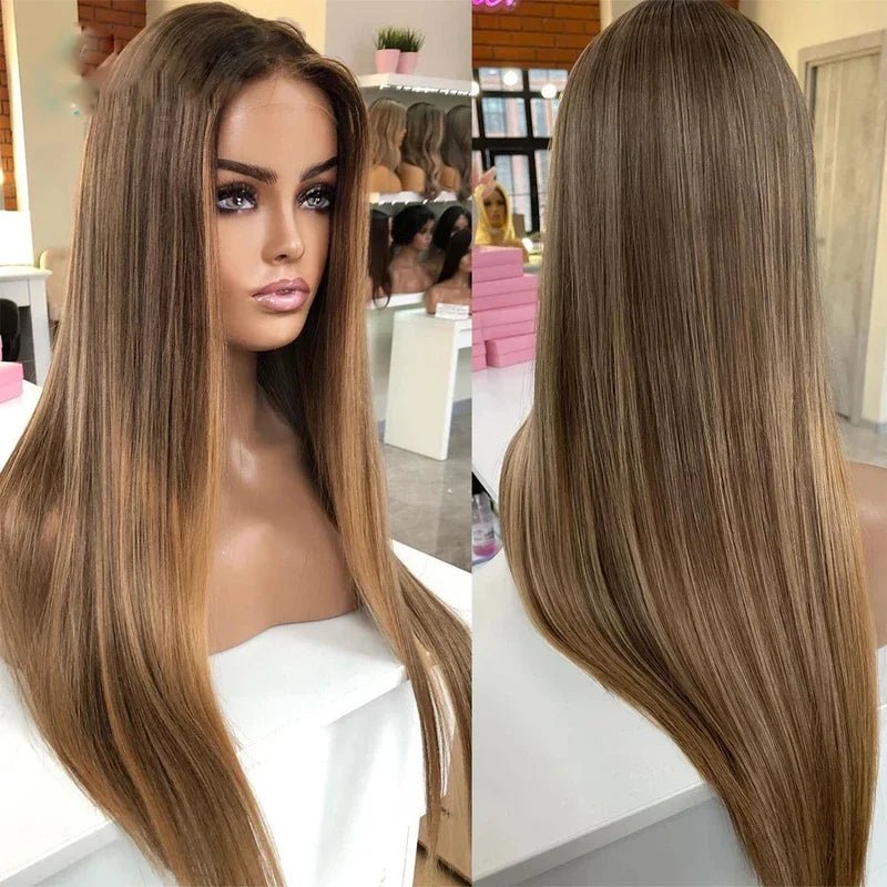 Ombre Brown Silk Lace Wig - HairNjoy