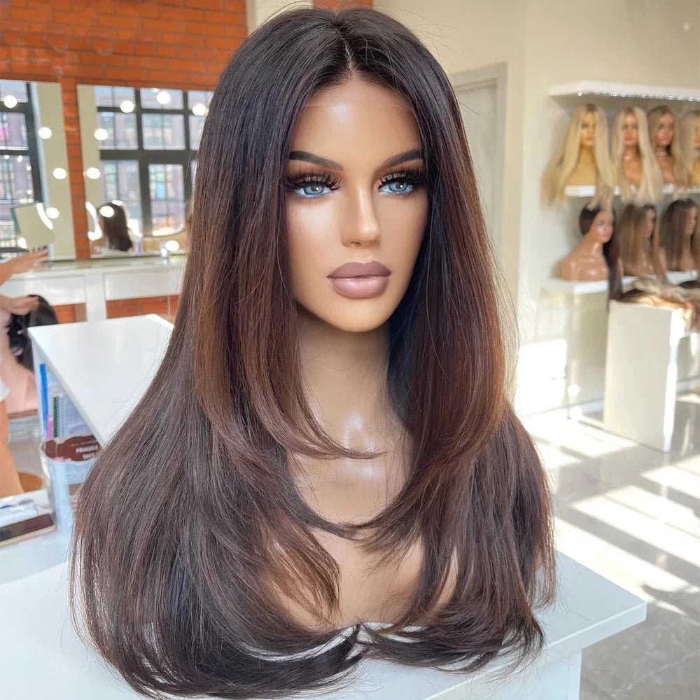 Ombre Brown Silk Lace Wig - HairNjoy