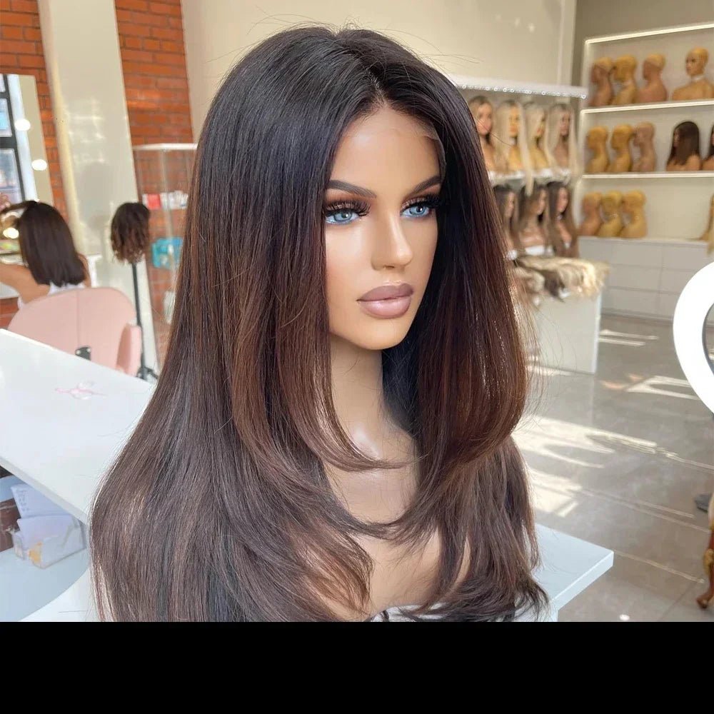 Ombre Brown Silk Lace Wig - HairNjoy