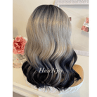 Ombre Grey Black Lace Front Wig - HairNjoy