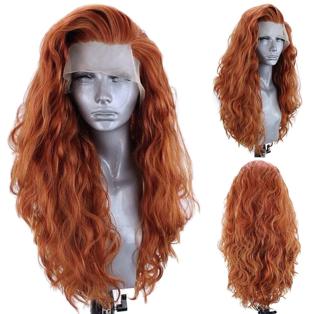 Orange Wavy Synthetic Wig Collection - HairNjoy