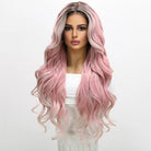 Pink and White Lace Front Wig - HairNjoy