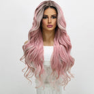 Pink and White Lace Front Wig - HairNjoy