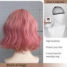 Pink Short Wavy Wig - HairNjoy