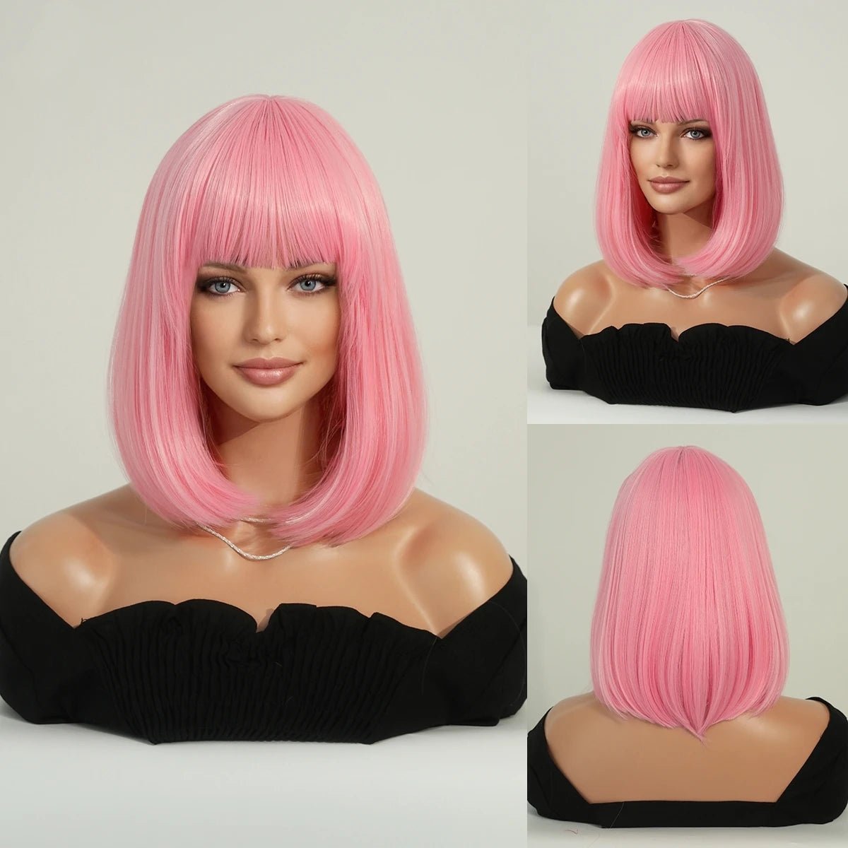 Pink Silver Bob Wig - HairNjoy