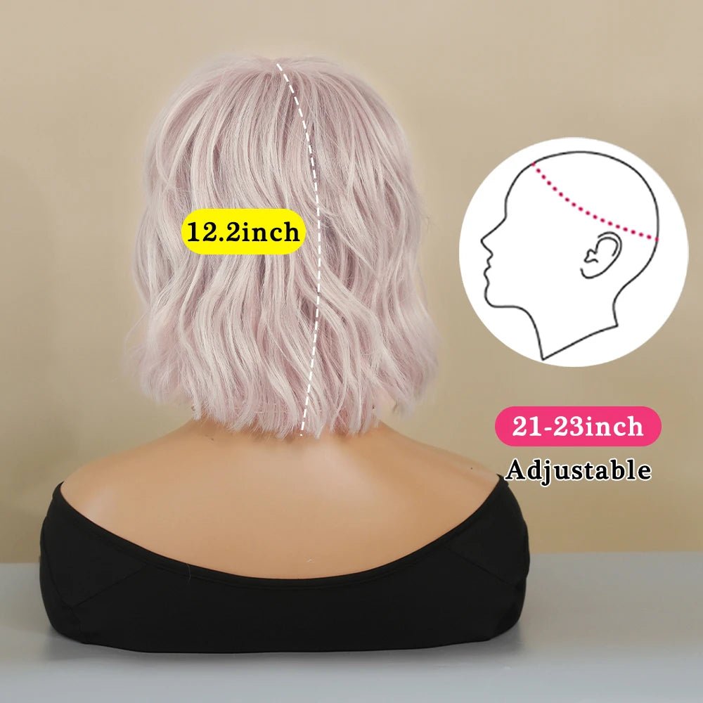 Pink Silver Bob Wig - HairNjoy