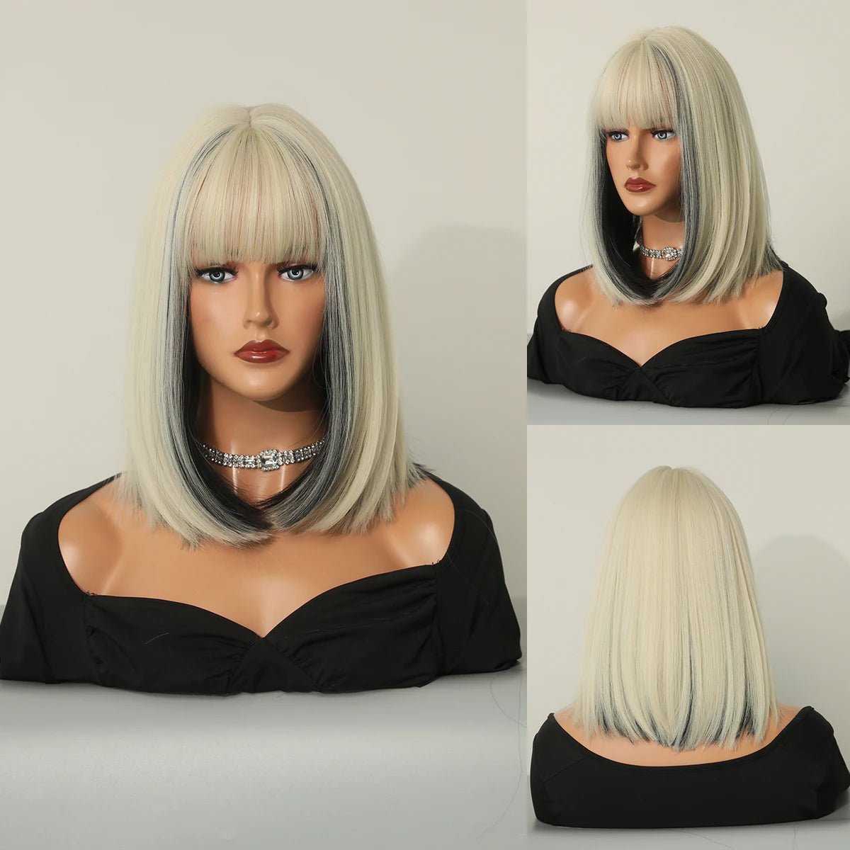 Pink Silver Bob Wig - HairNjoy