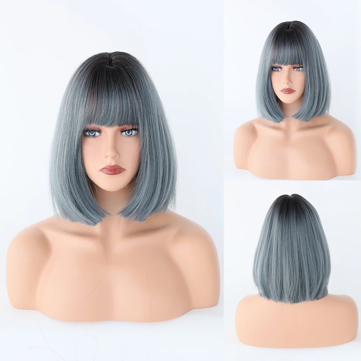 Pink Silver Bob Wig - HairNjoy