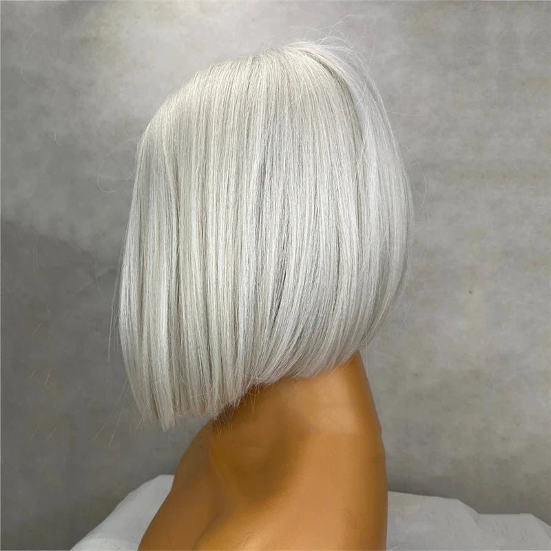 Platinum Blonde Short Bob Wig - HairNjoy