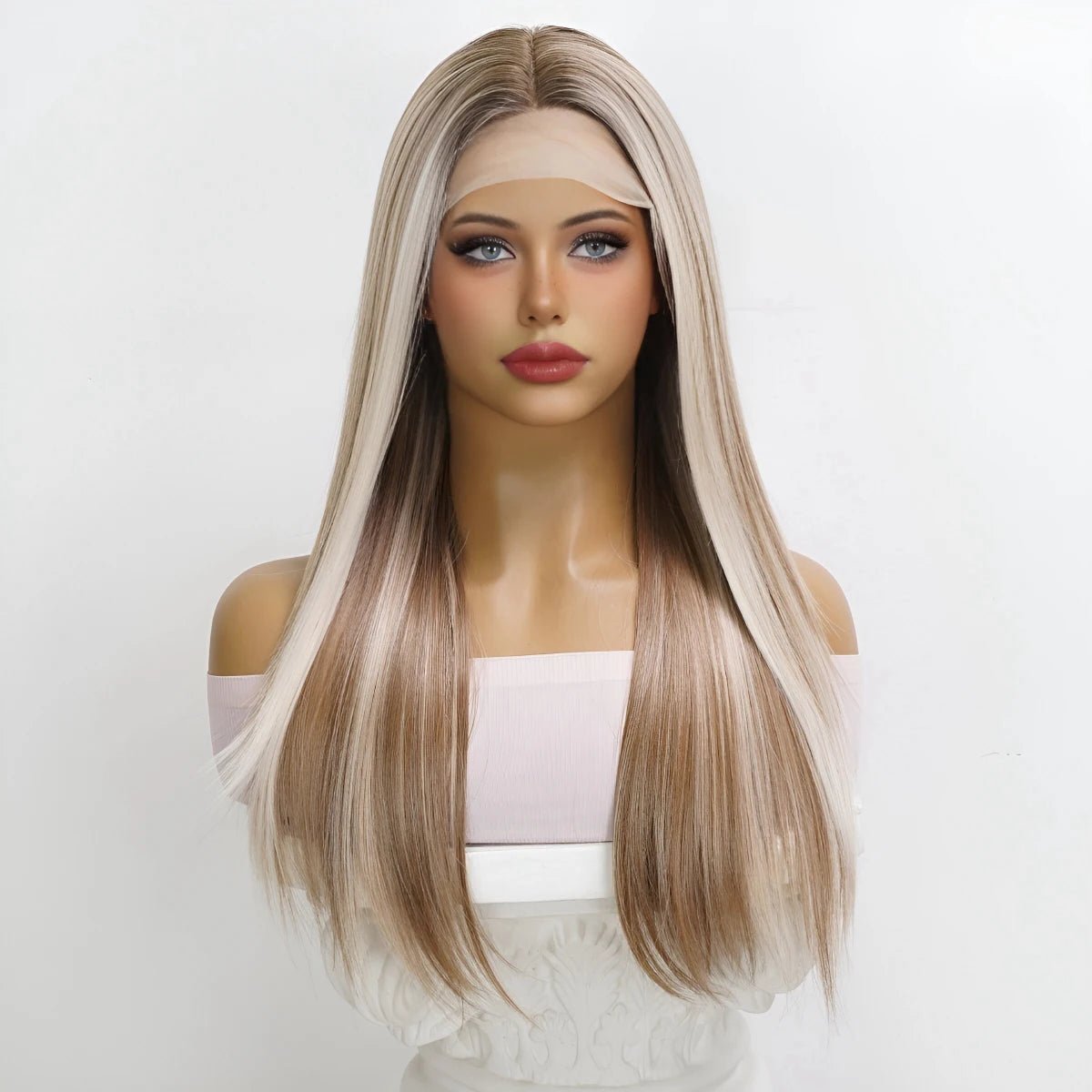 Platinum Gradient Lace Front Wig - HairNjoy