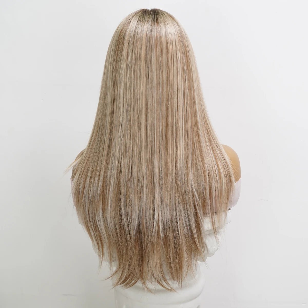 Platinum Gradient Long Straight Hair - HairNjoy