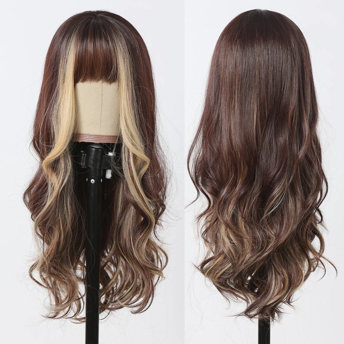 Premium Quality Dark Brown Synthetic Hair Wig - HairNjoy
