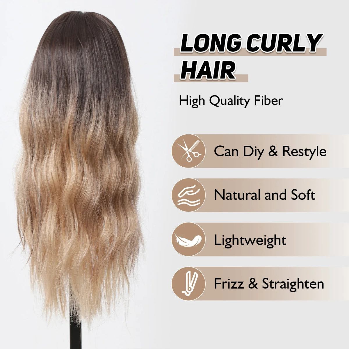 Premium Quality Ombre Synthetic Hair Wig - HairNjoy