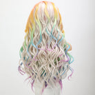 Rainbow Gradient Curly Lace Front Wig - HairNjoy