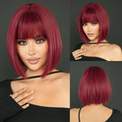 Rose Pink Short Synthetic Wig - HairNjoy