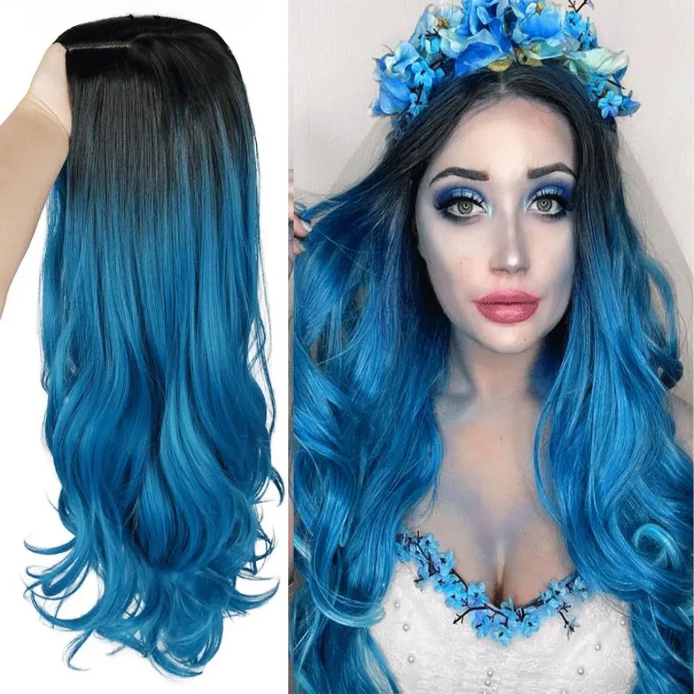 Sensational Strands Ombre Blue Wig - HairNjoy