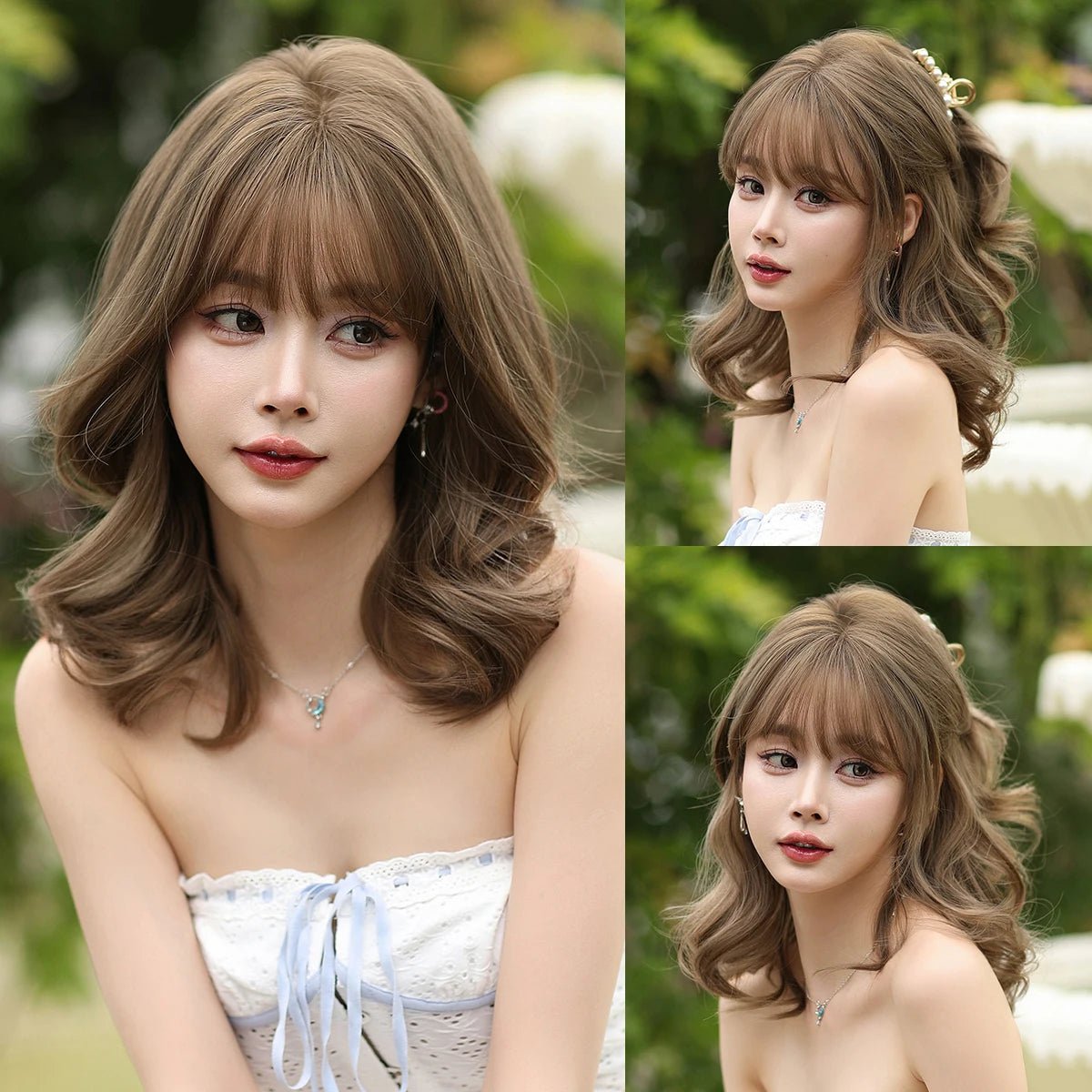 Short Dark Brown Wavy Wig - HairNjoy