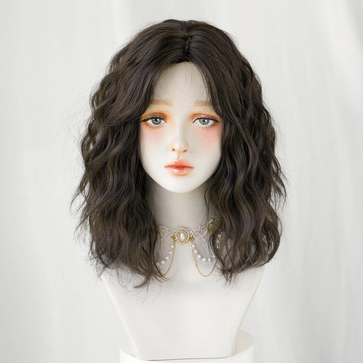 Short Dark Brown Wavy Wig - HairNjoy