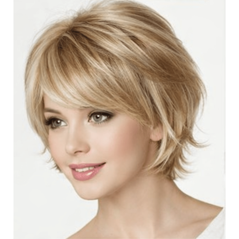 Short Light Blonde Straight Wig - HairNjoy