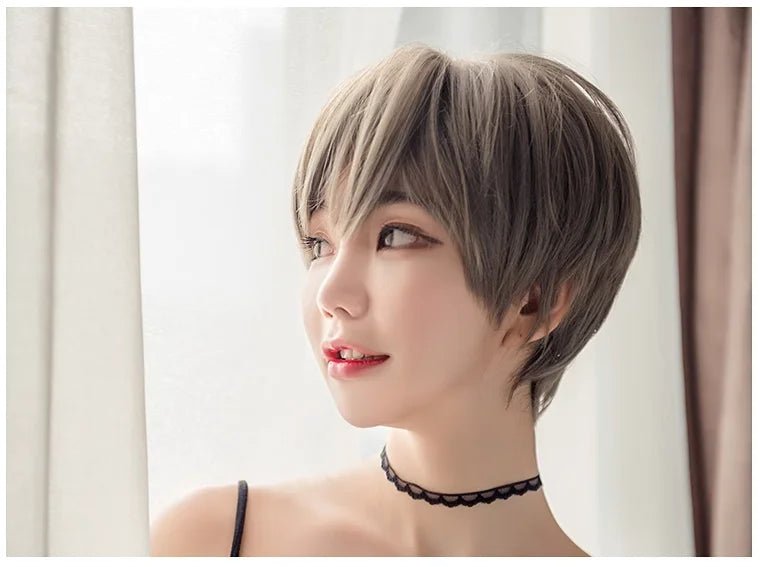 Short Straight Fluffy Wig - HairNjoy