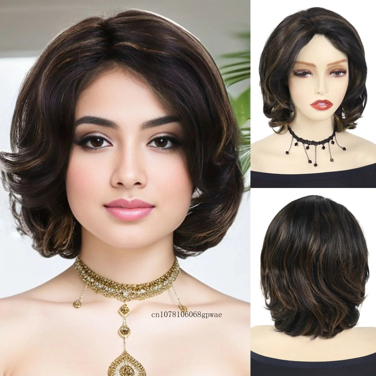 Short Wavy Wig with Bangs - HairNjoy