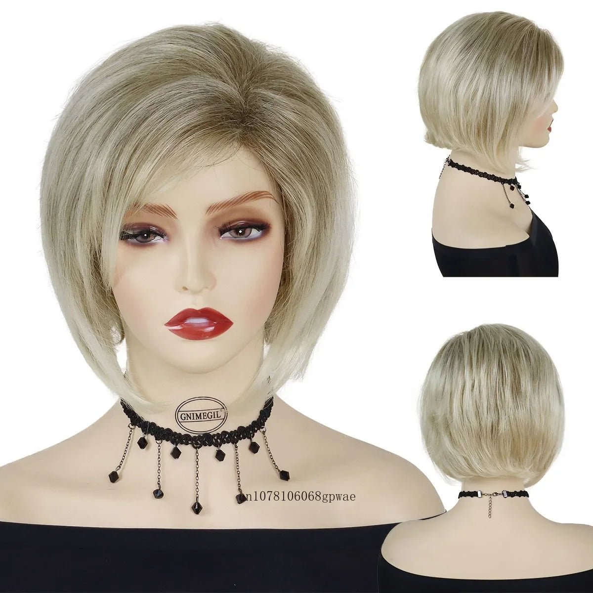 Short Wavy Wig with Bangs - HairNjoy