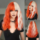 Shoulder - Length Wavy Ash Wig with Bangs - HairNjoy