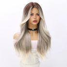 Silver Gray Gradient Lace Front Wig - HairNjoy