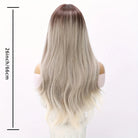 Silver Gray Gradient Lace Front Wig - HairNjoy