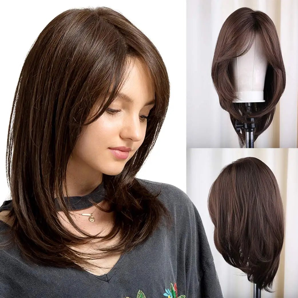 Soft Short Bob Straight Human Hair Wig - HairNjoy