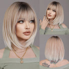 Soft Straight Lace Wig with Bangs - HairNjoy