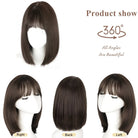 Straight Bob Wig with Bangs - HairNjoy