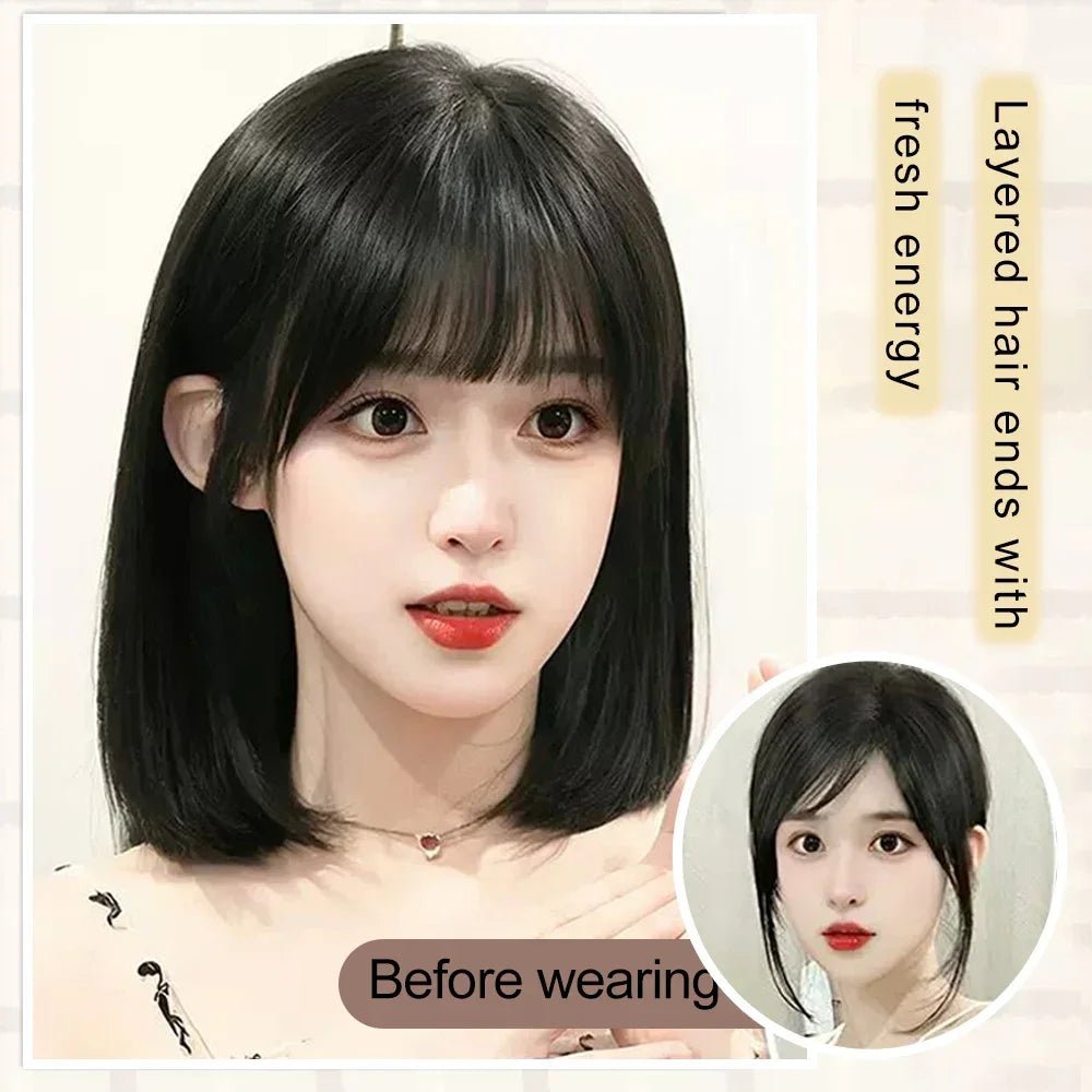 Straight Bob Wig with Bangs - HairNjoy