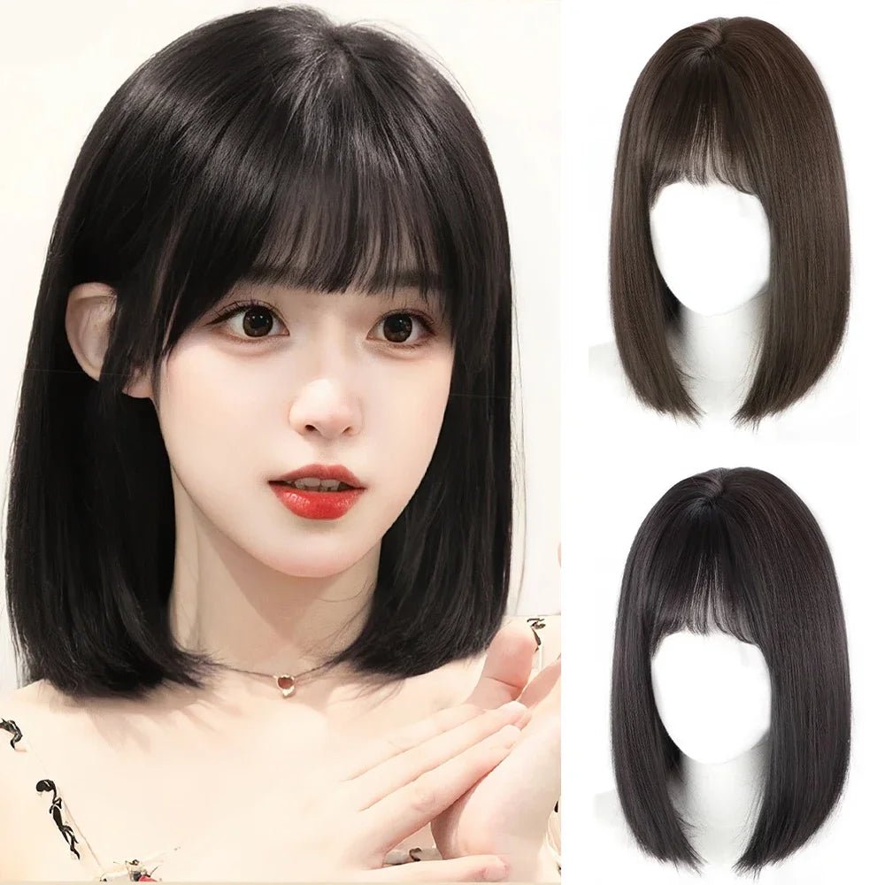 Straight Bob Wig with Bangs - HairNjoy