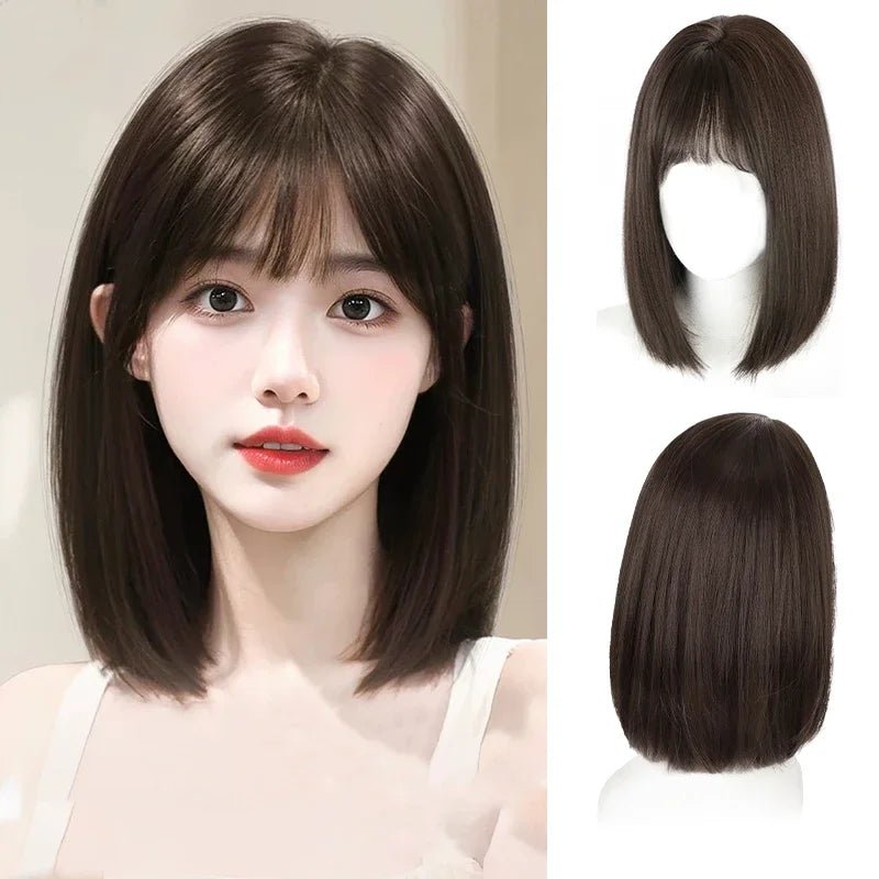 Straight Bob Wig with Bangs - HairNjoy