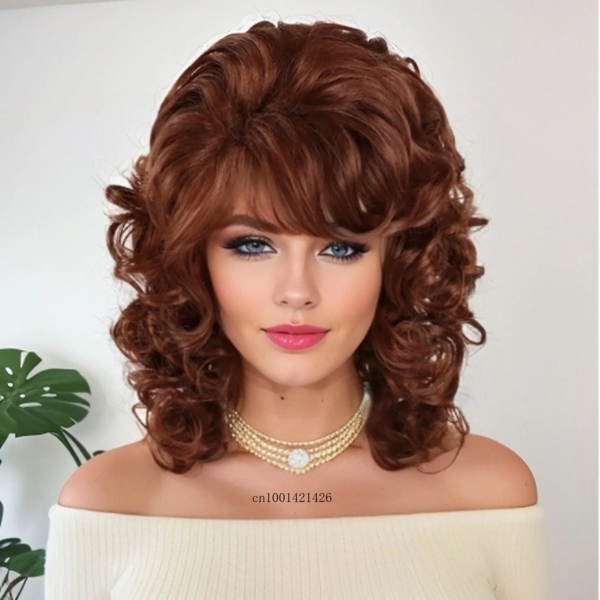 Style Icon: Auburn Curly Wig - HairNjoy