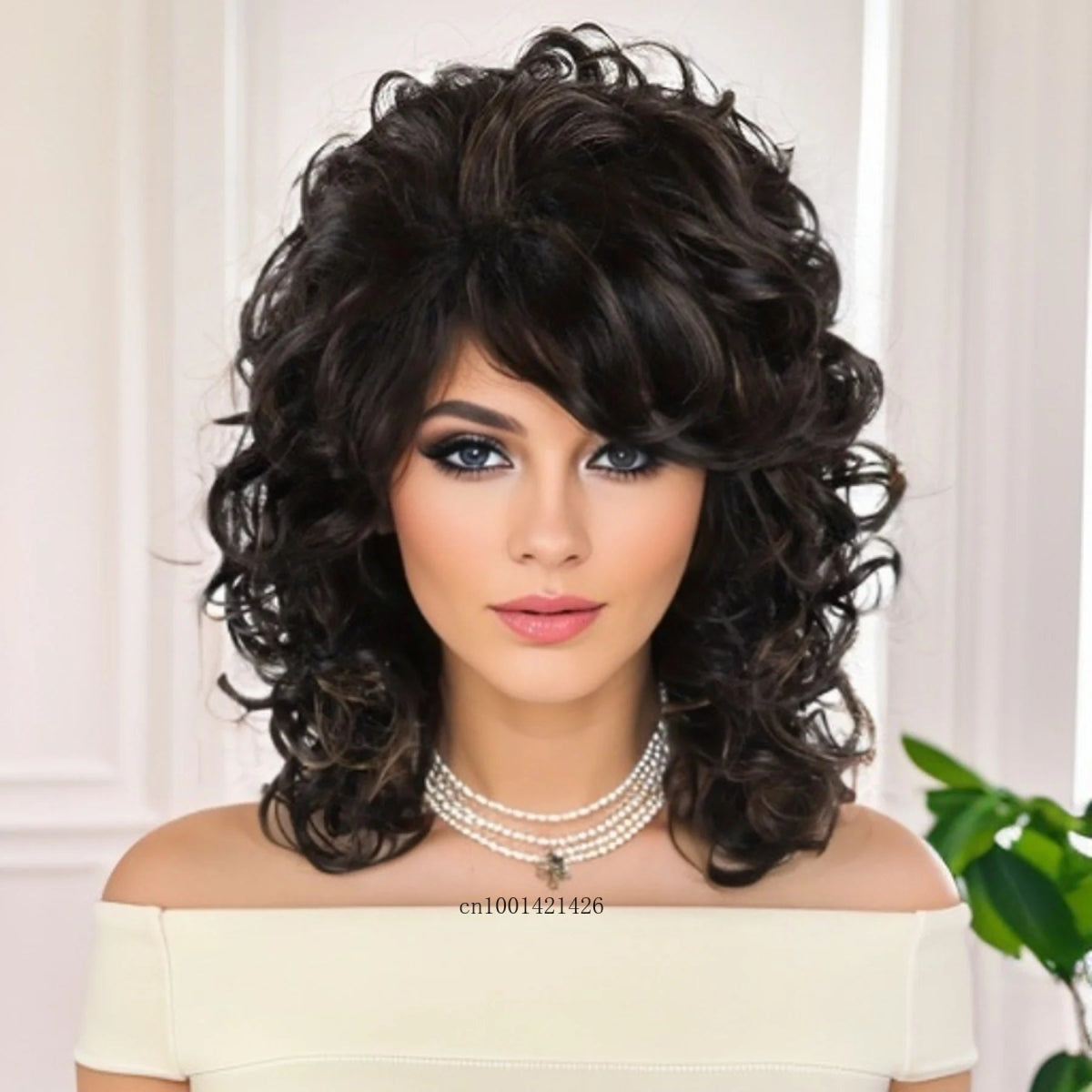 Style Icon: Brown Curly Wig - HairNjoy
