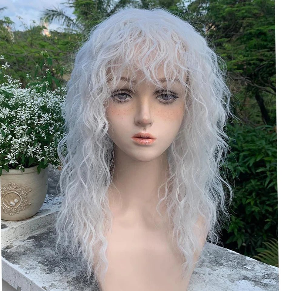 Stylish White Synthetic Wigs - HairNjoy
