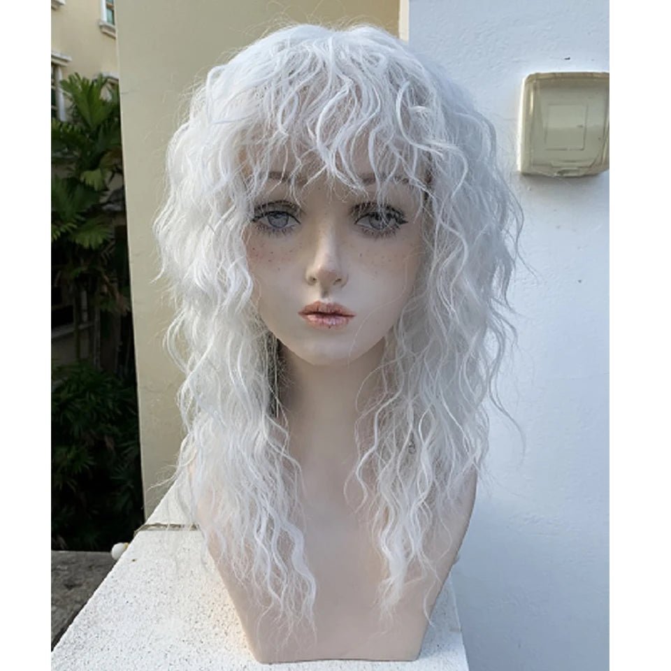 Stylish White Synthetic Wigs - HairNjoy