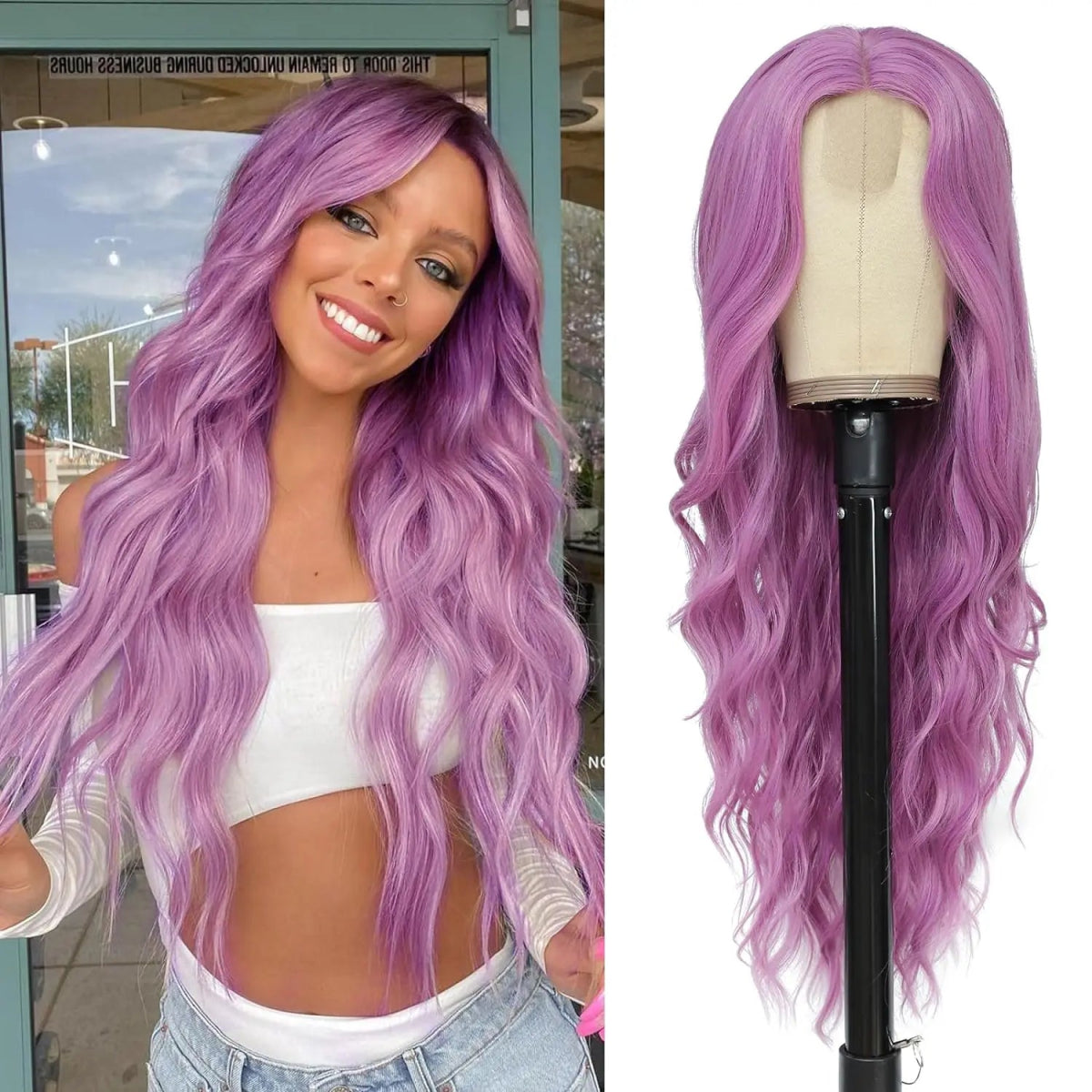 Synthetic Ombre Blonde Wavy Lace Wig - HairNjoy