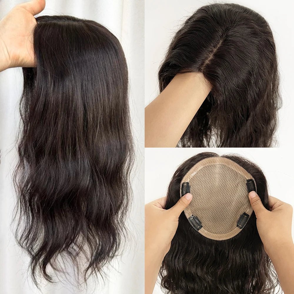 Wavy Silk Base Human Hair Topper - HairNjoy