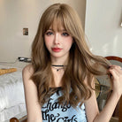 Wavy Synthetic Wig with Fluffy Bangs - HairNjoy