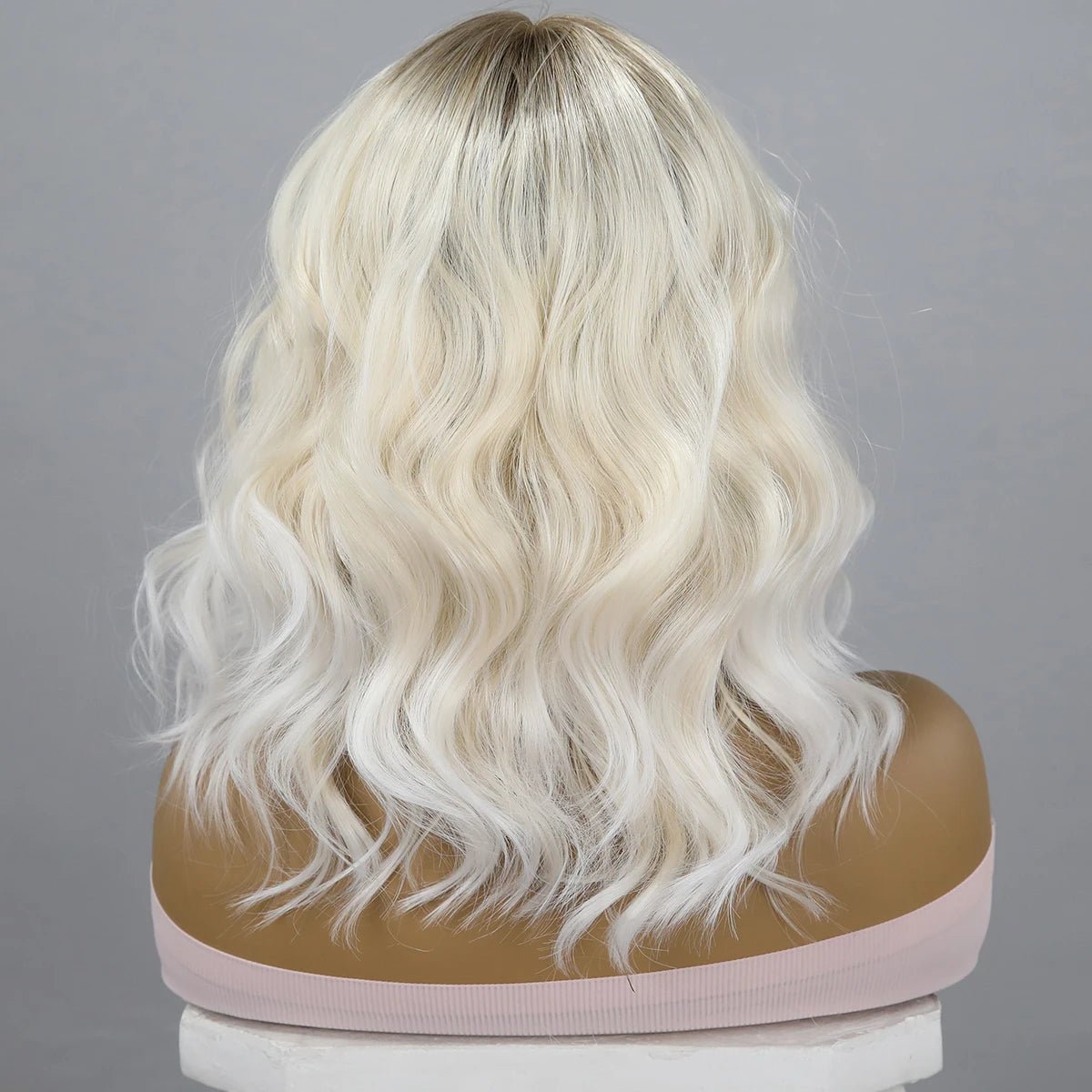 White Gradient Natural Fluffy Wig - HairNjoy