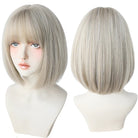 White Grey Bob Wig - HairNjoy